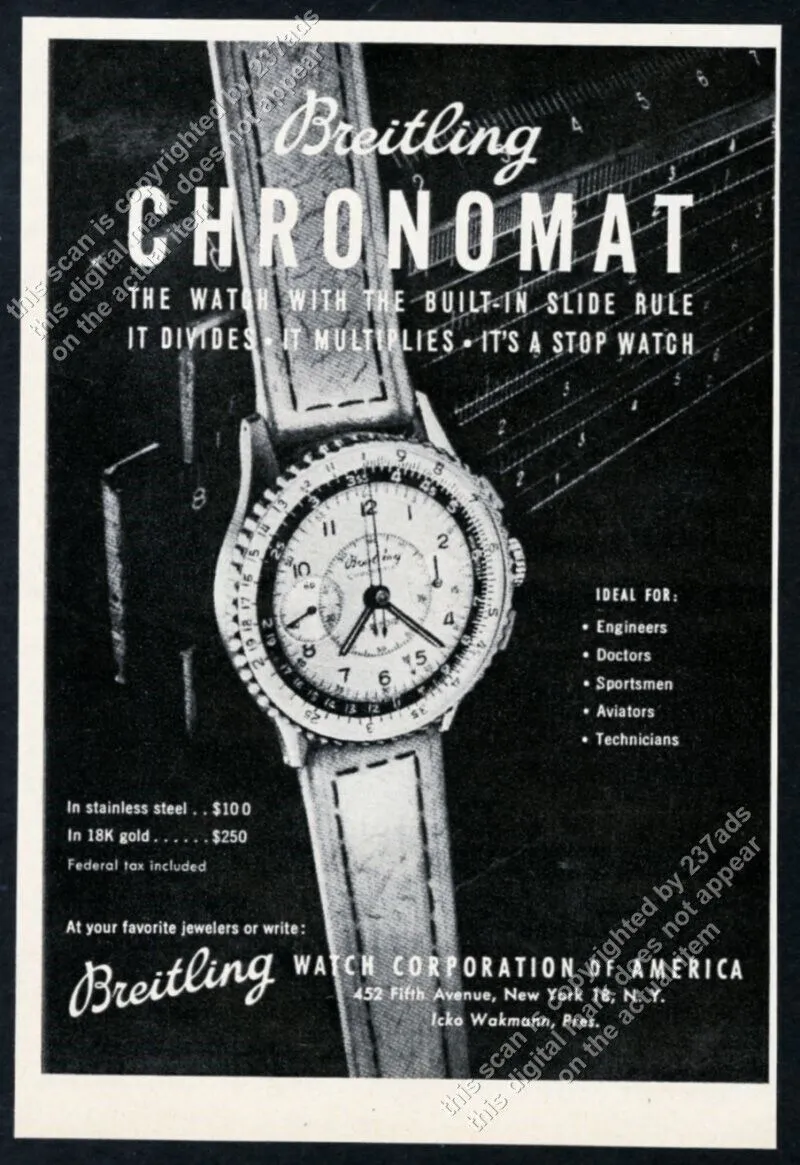 1946 Breitling Vintage Ref. 769 Chronomat Chronograph Mens Watch - 18K Rose Gold