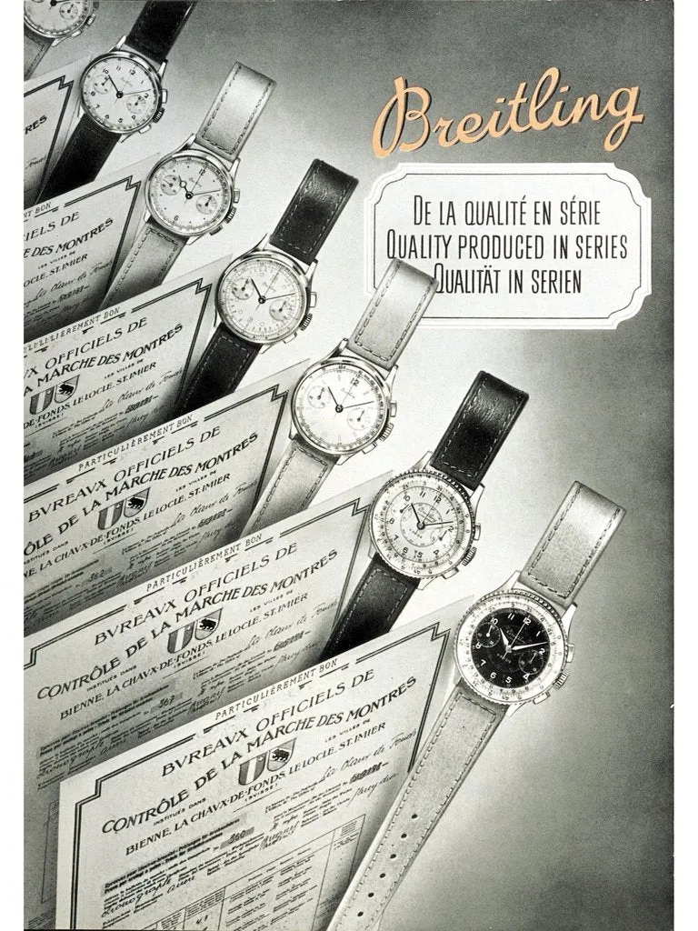 1946 Breitling Vintage Ref. 769 Chronomat Chronograph Mens Watch - 18K Rose Gold