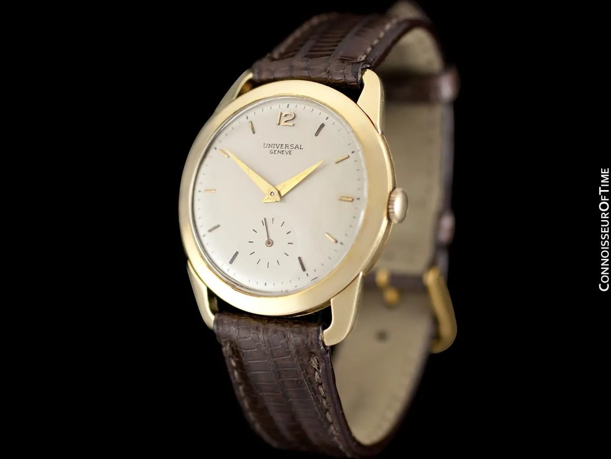 1947 Universal Geneve Vintage Mens Full Size Dress Watch - 18K Gold
