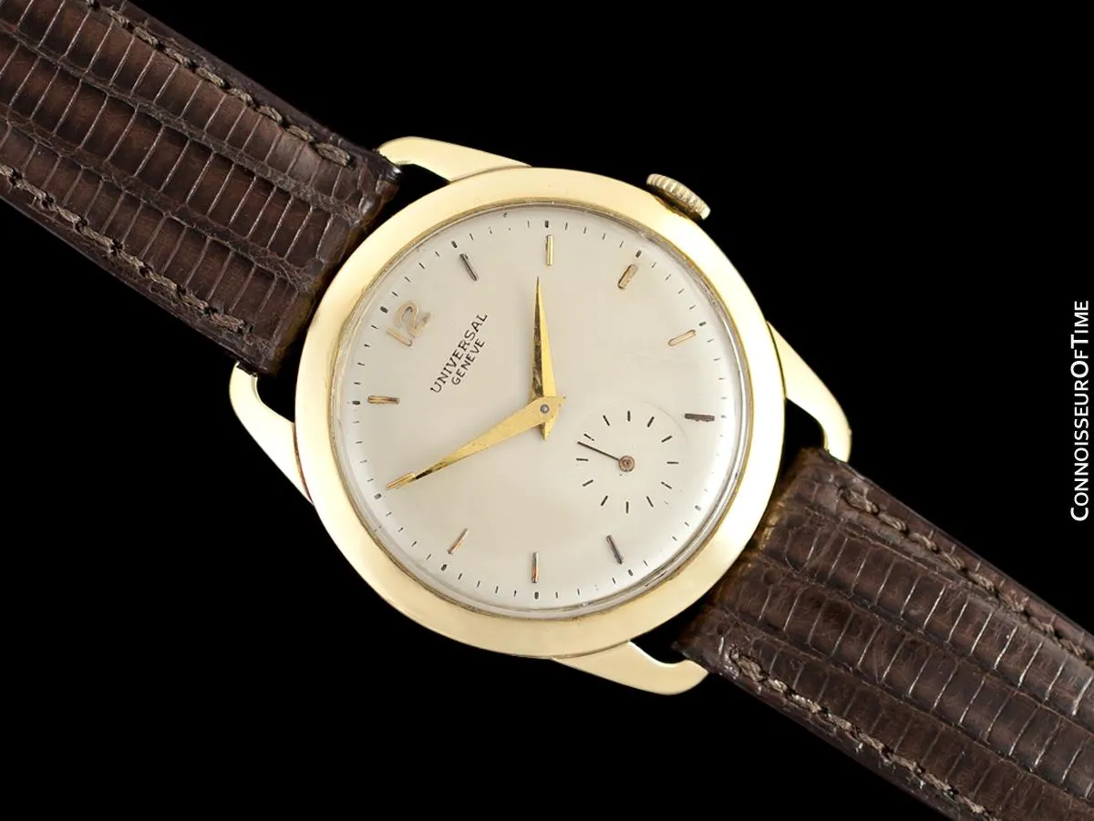 1947 Universal Geneve Vintage Mens Full Size Dress Watch - 18K Gold