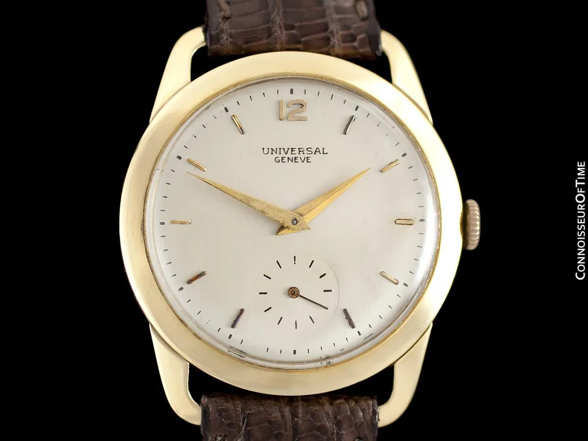 1947 Universal Geneve Vintage Mens Full Size Dress Watch - 18K Gold