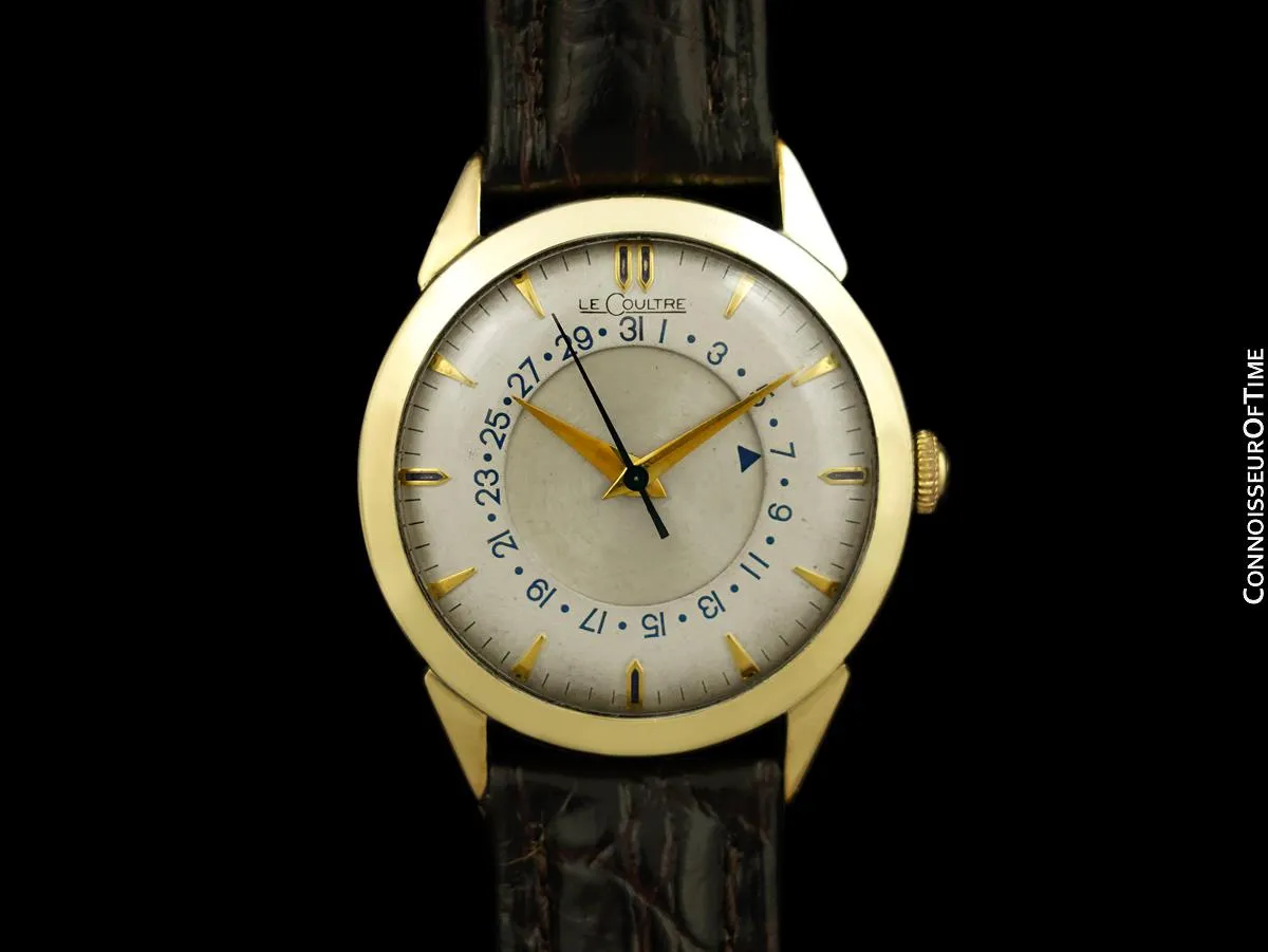 1954 Jaeger-LeCoultre Vintage Calendar Date Mens Watch - 10K Gold Filled