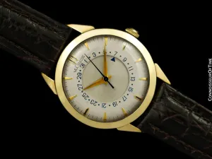 1954 Jaeger-LeCoultre Vintage Calendar Date Mens Watch - 10K Gold Filled