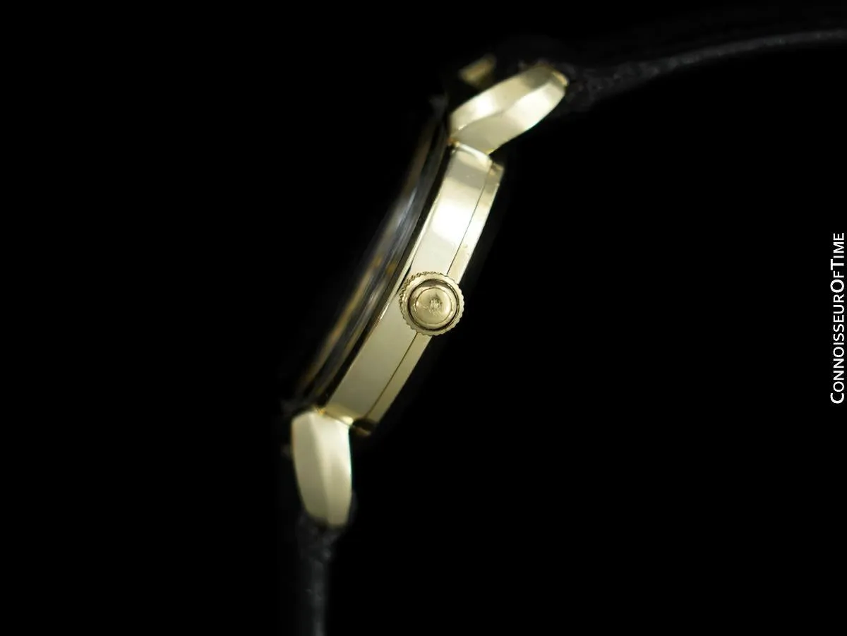 1954 Jaeger-LeCoultre Vintage Calendar Date Mens Watch - 14K Solid Gold