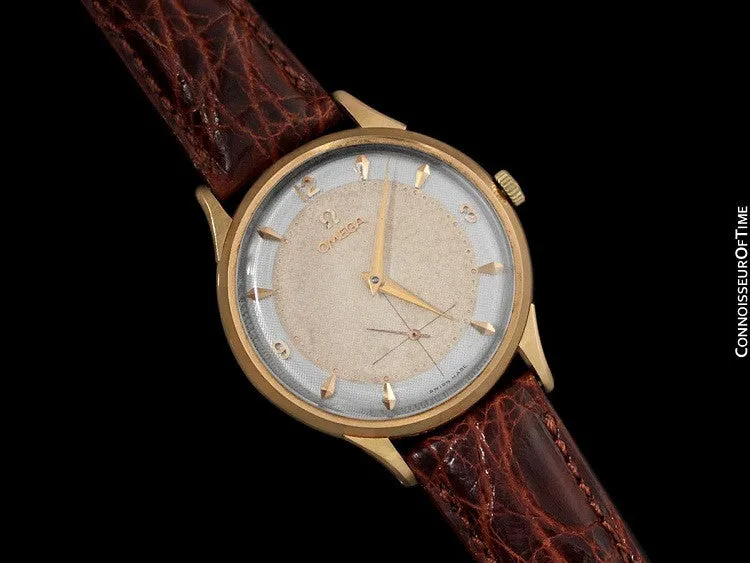 1955 Omega Vintage Mens 30T2 Based Dress Watch, Large Size - 14K Rose Gold