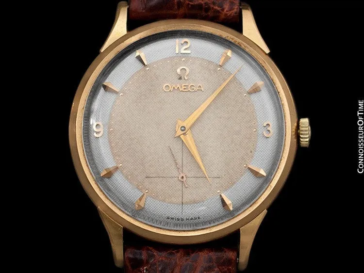 1955 Omega Vintage Mens 30T2 Based Dress Watch, Large Size - 14K Rose Gold