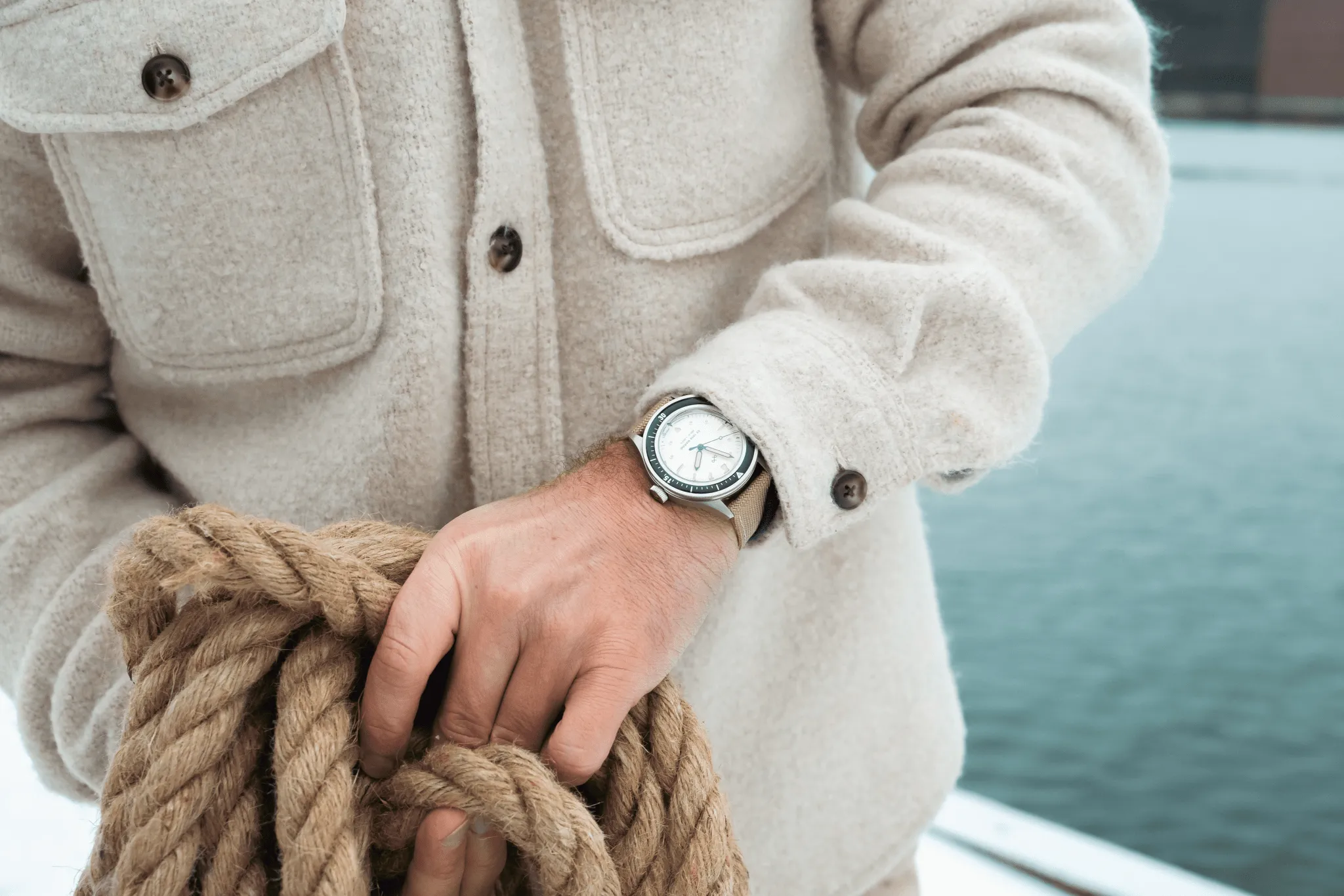 1956 Marine, Steel / Navy & Off White (B)