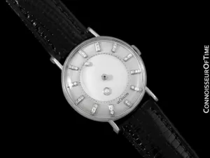 1957 Jaeger-LeCoultre / Vacheron & Constantin Vintage Galaxy Mystery Dial - 14K White Gold & Diamonds