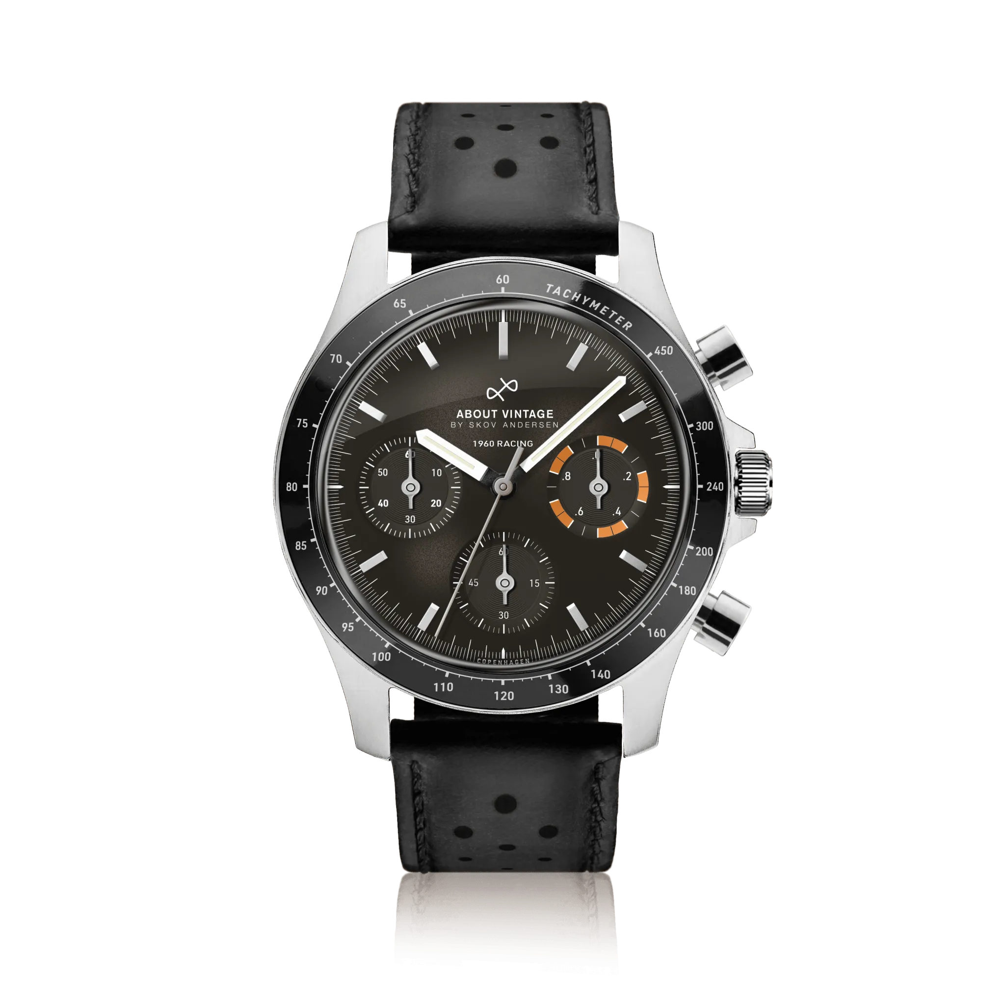 1960 Racing Chronograph, Steel / Black & Orange