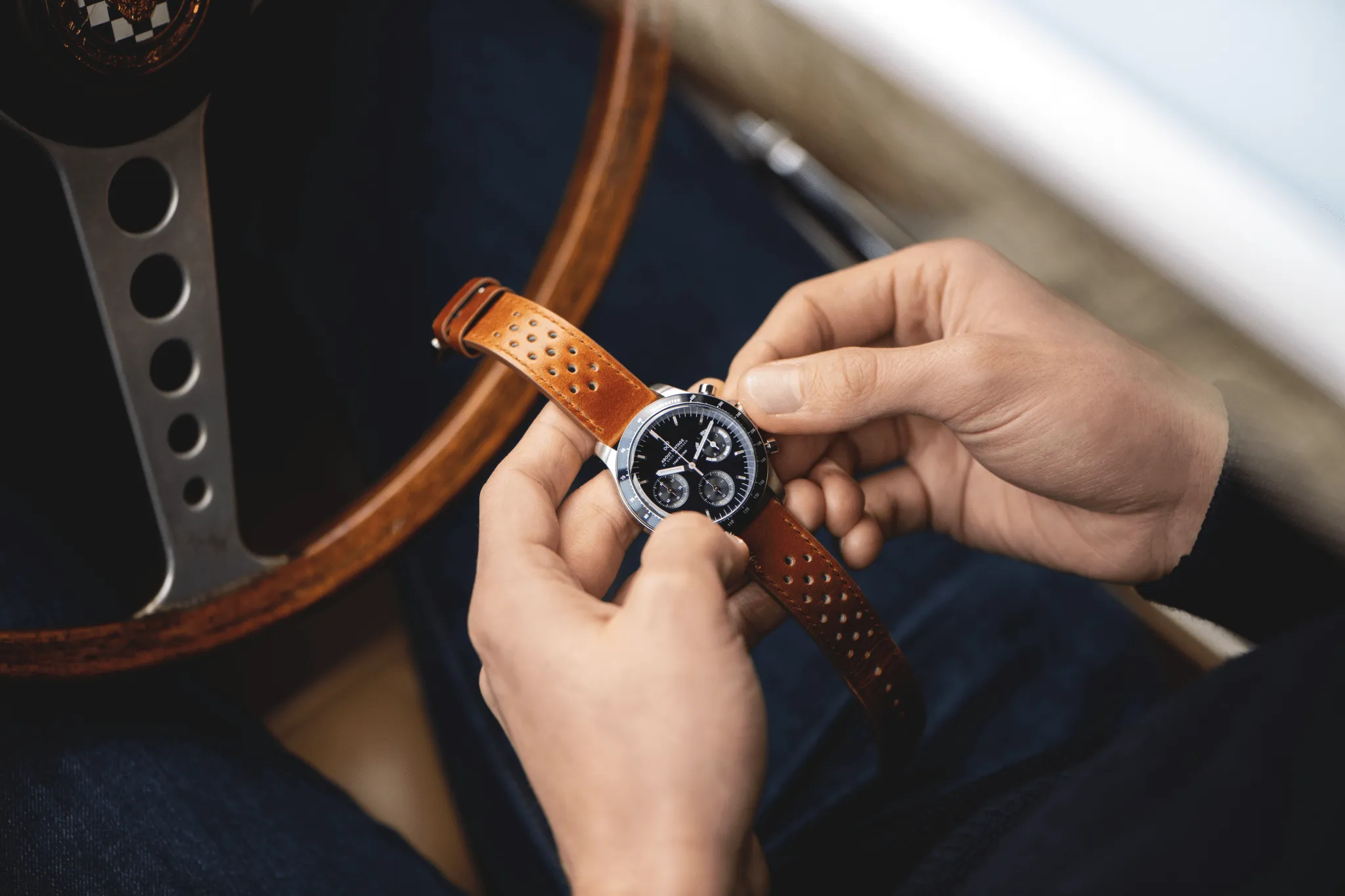 1960 Racing Chronograph, Steel / Midnight Blue (B)