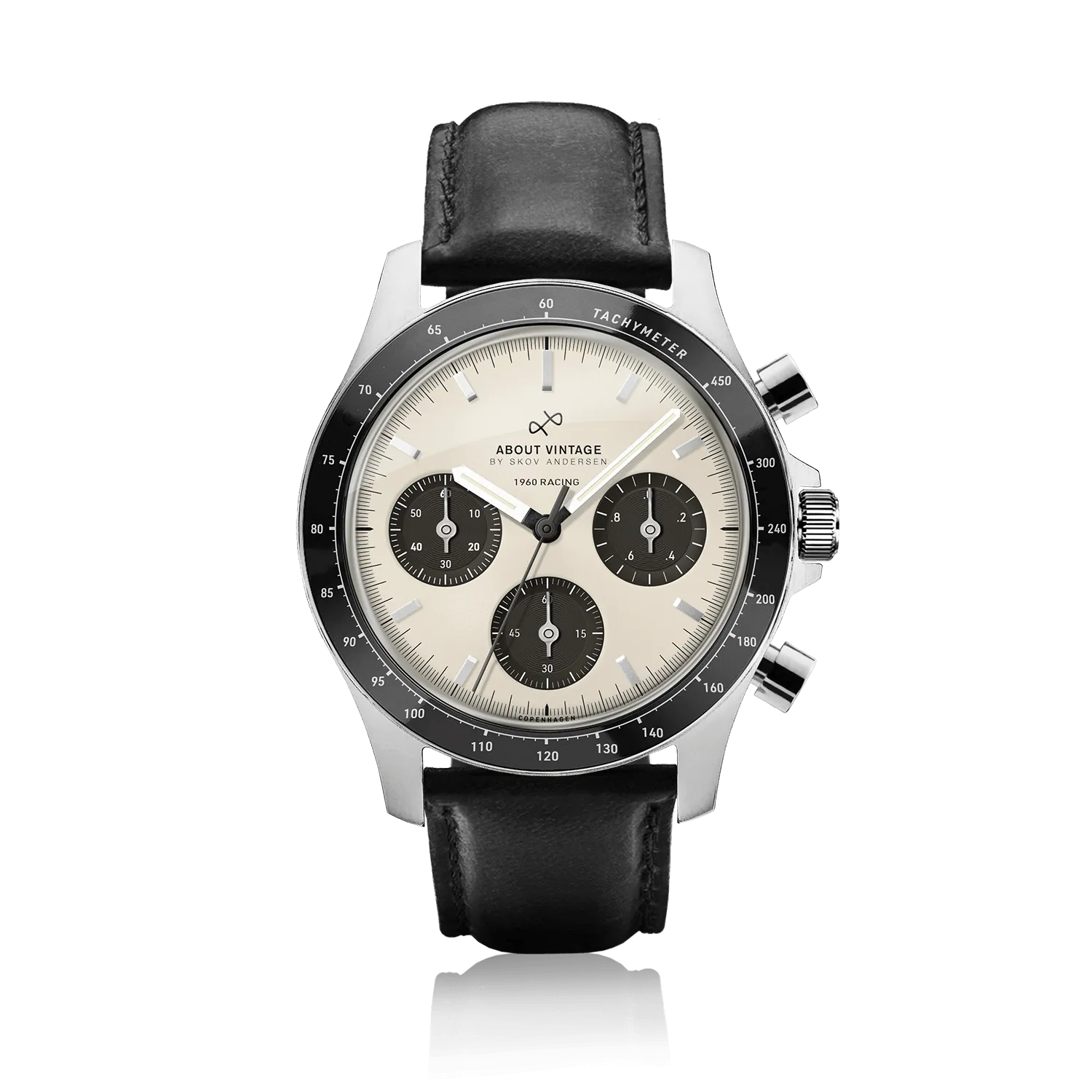 1960 Racing Chronograph, Steel / Off White & Black (B)