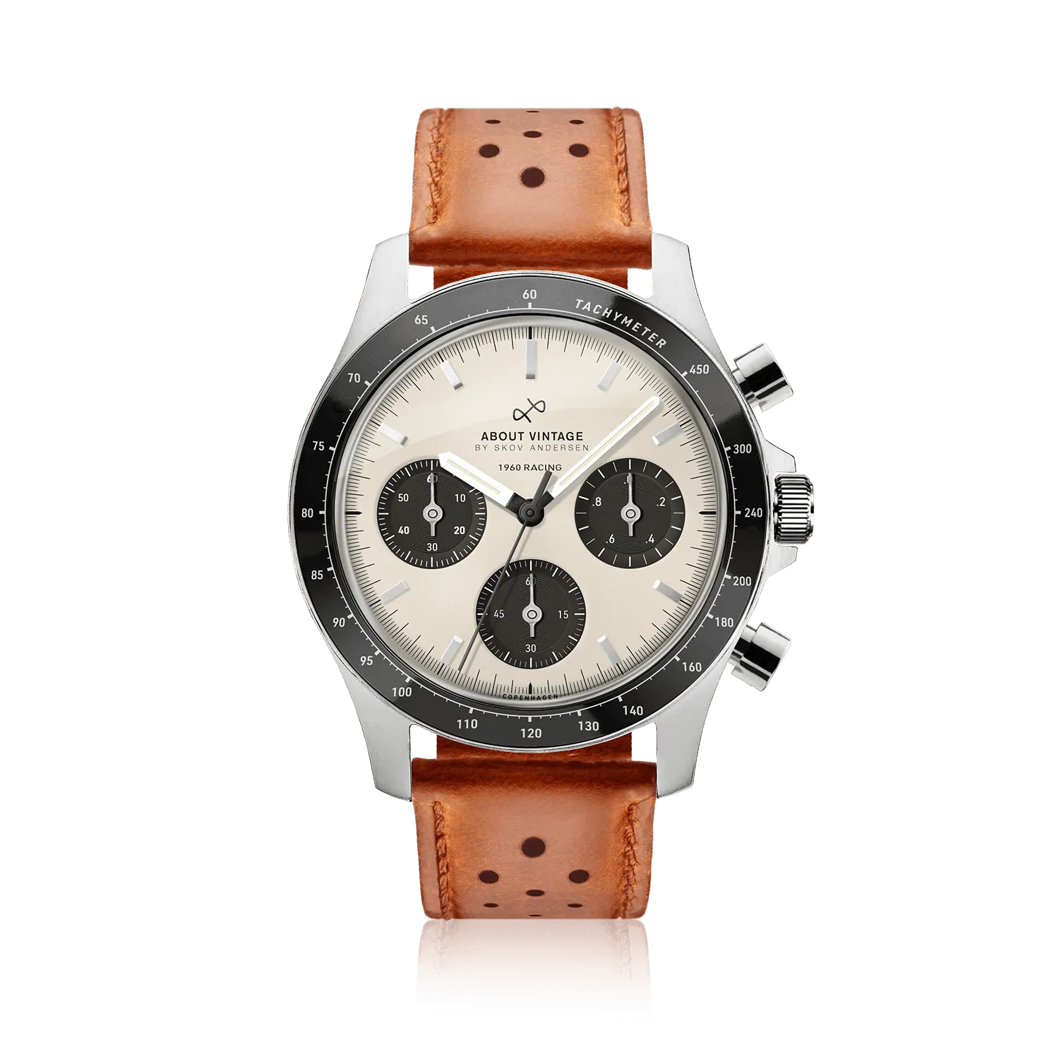 1960 Racing Chronograph, Steel / Off White & Black (B)