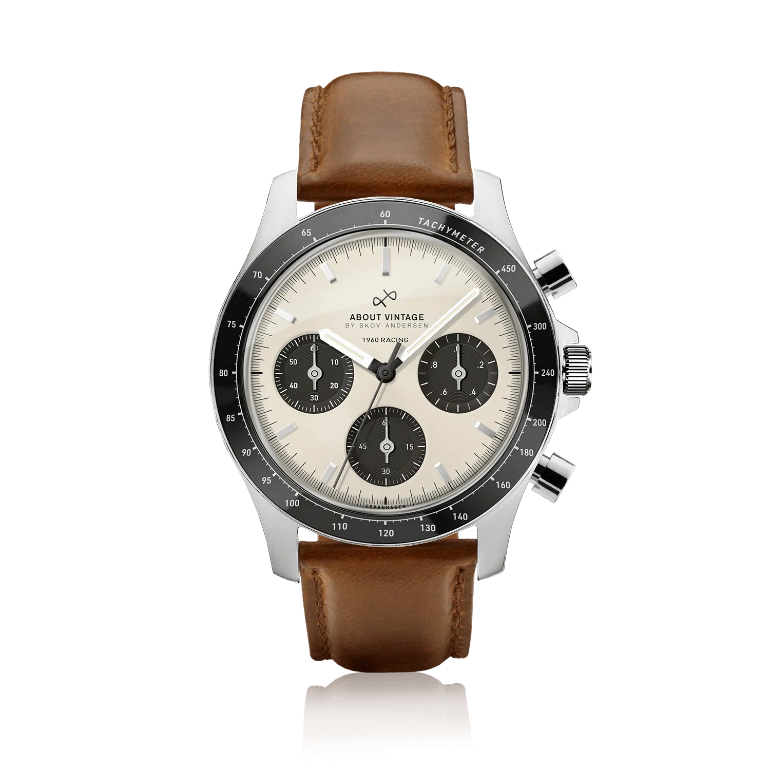 1960 Racing Chronograph, Steel / Off White & Black (B)