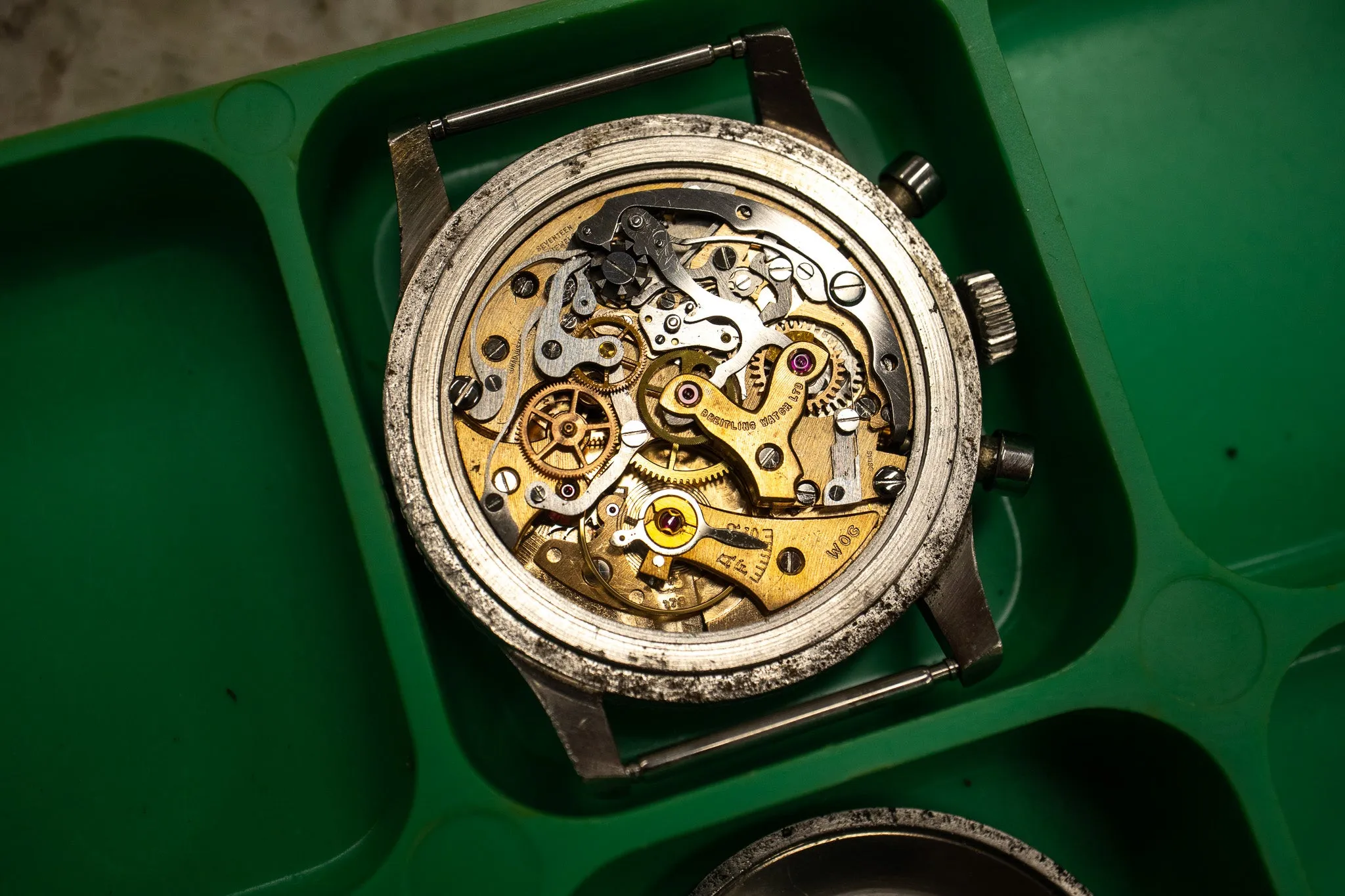 1960's Breitling Navitimer 806 Gold AOPA Gilt Dial Reverse Panda