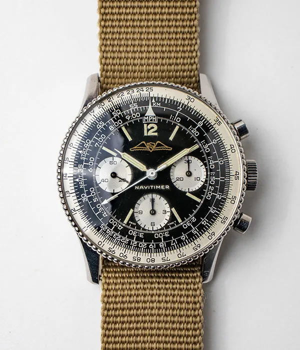 1960's Breitling Navitimer 806 Gold AOPA Gilt Dial Reverse Panda