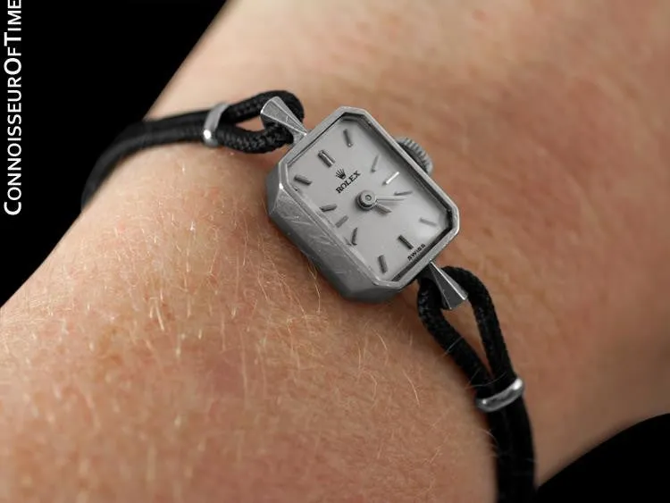 1960's Rolex Vintage Ladies Dress Watch - 14K White Gold