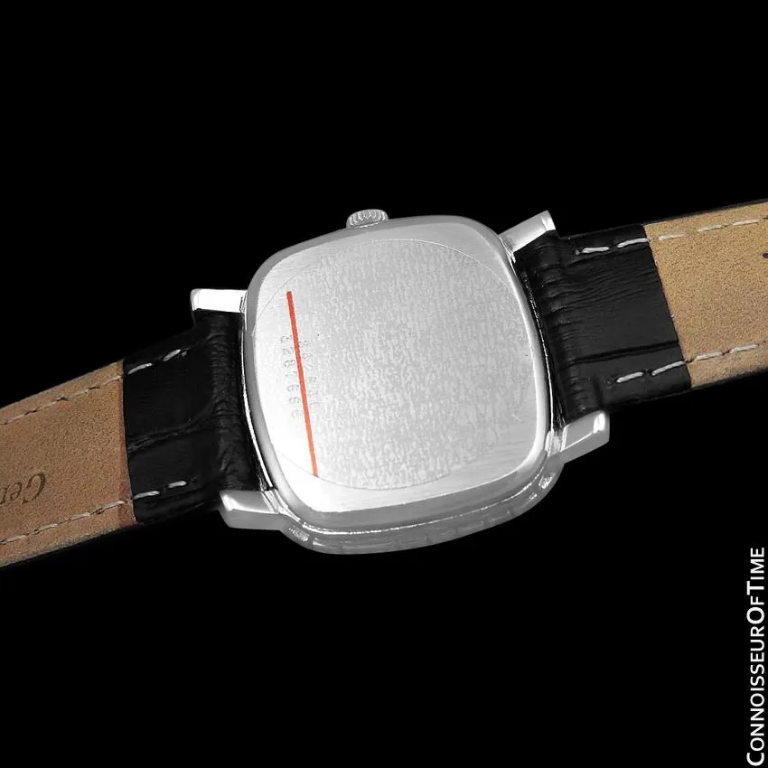 1960's Universal Geneve Vintage Mens Midsize Unisex Watch - Stainless Steel & Diamonds