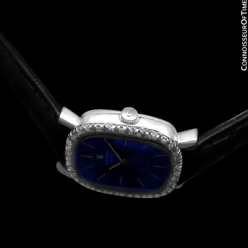 1960's Universal Geneve Vintage Mens Midsize Unisex Watch - Stainless Steel & Diamonds