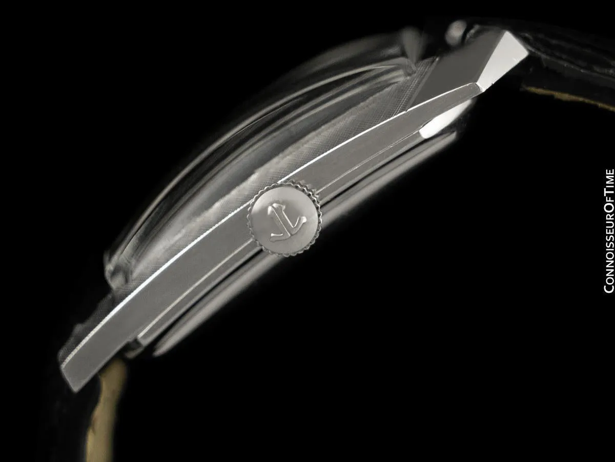 1962 Jaeger-LeCoultre Vintage Mens Asymmetrical Watch - 14K White Gold & Diamonds