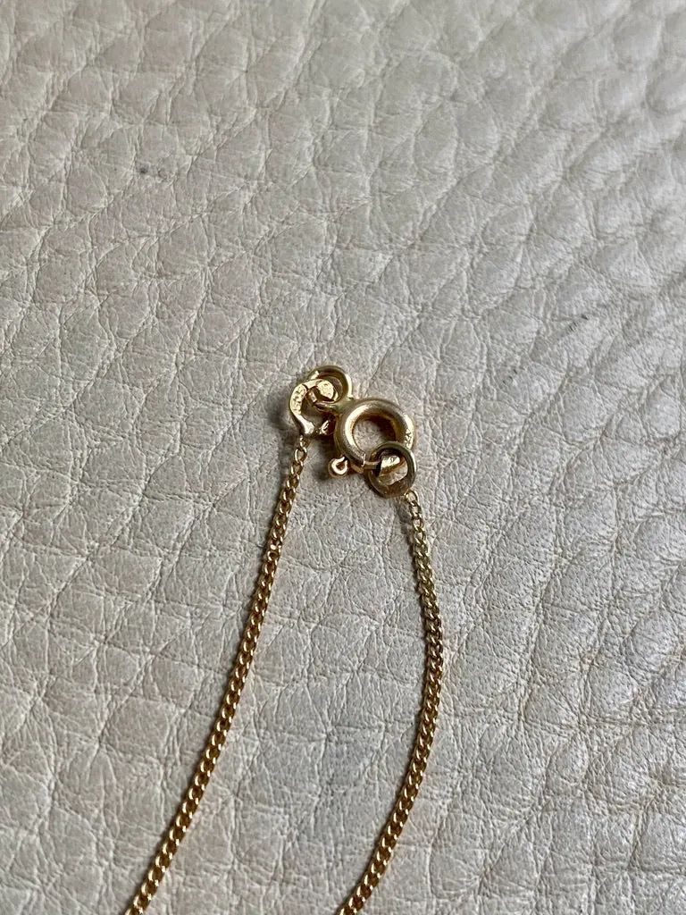 1964 Vintage Finnish Large Faceted Spinel Pendant Necklace by Pekka Ilmari Aulin in 14k Gold - 15.75 inch length
