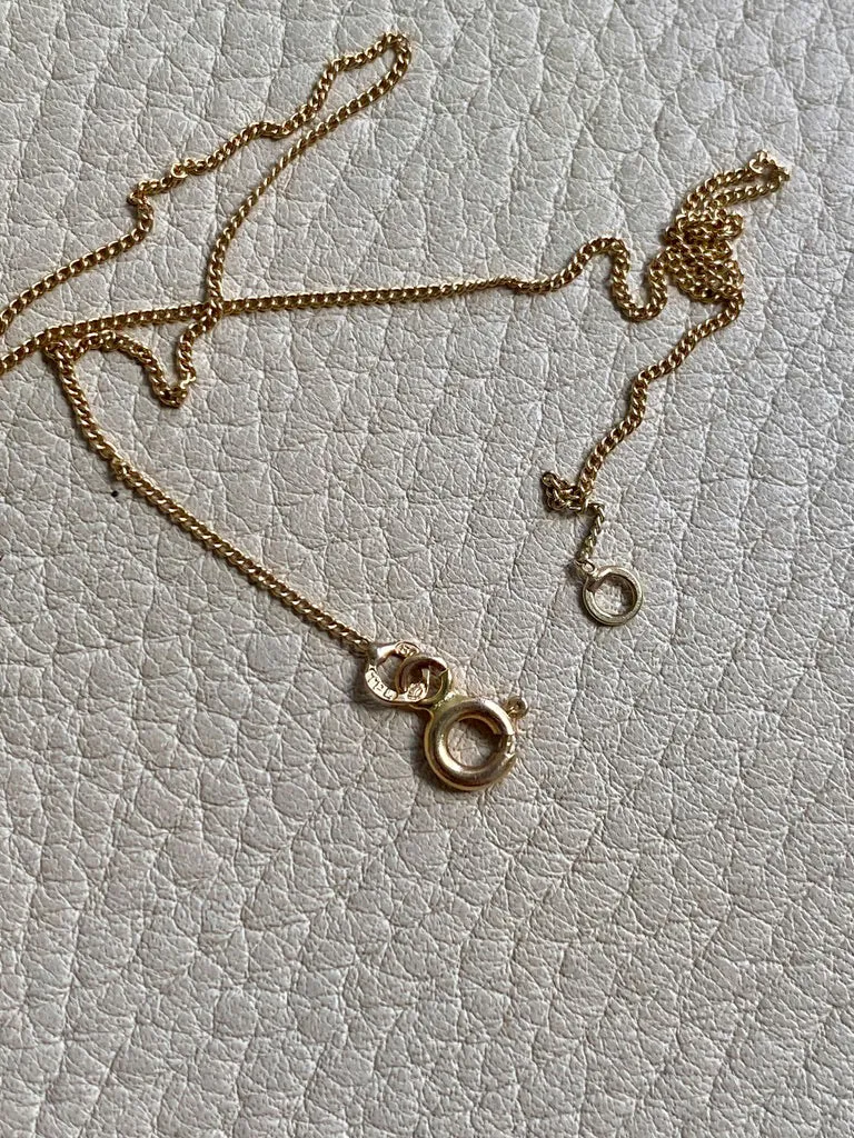 1964 Vintage Finnish Large Faceted Spinel Pendant Necklace by Pekka Ilmari Aulin in 14k Gold - 15.75 inch length