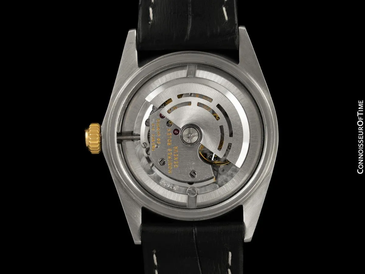 1968 Rolex Oyster Perpetual Mens Midsize Unisex 31mm Vintage Watch - 18K Gold, Stainless Steel & Diamonds