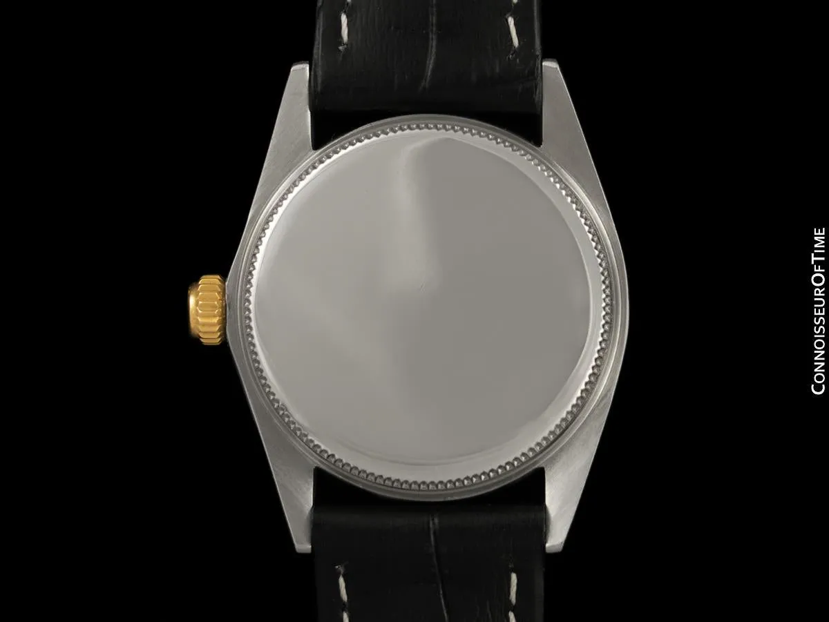 1968 Rolex Oyster Perpetual Mens Midsize Unisex 31mm Vintage Watch - 18K Gold, Stainless Steel & Diamonds
