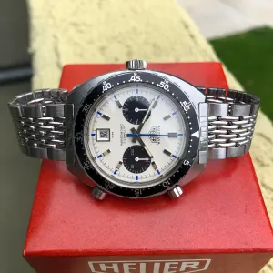 1969 Heuer Autavia 1163 Jo Siffert Mk. 2 Steel Chronograph MH Bezel Cal. 11 Wristwatch