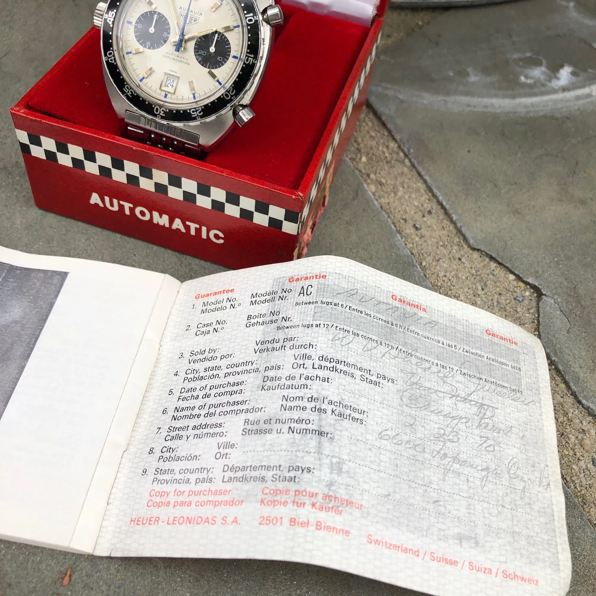 1969 Heuer Autavia 1163 Jo Siffert Mk. 2 Steel Chronograph MH Bezel Cal. 11 Wristwatch