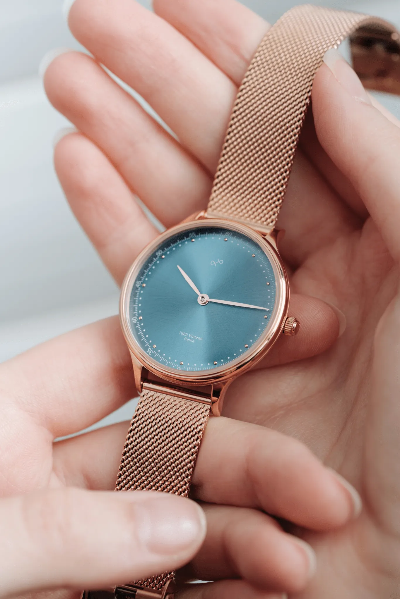 1969 Petite, Rose Gold / Blue Sunray (B)