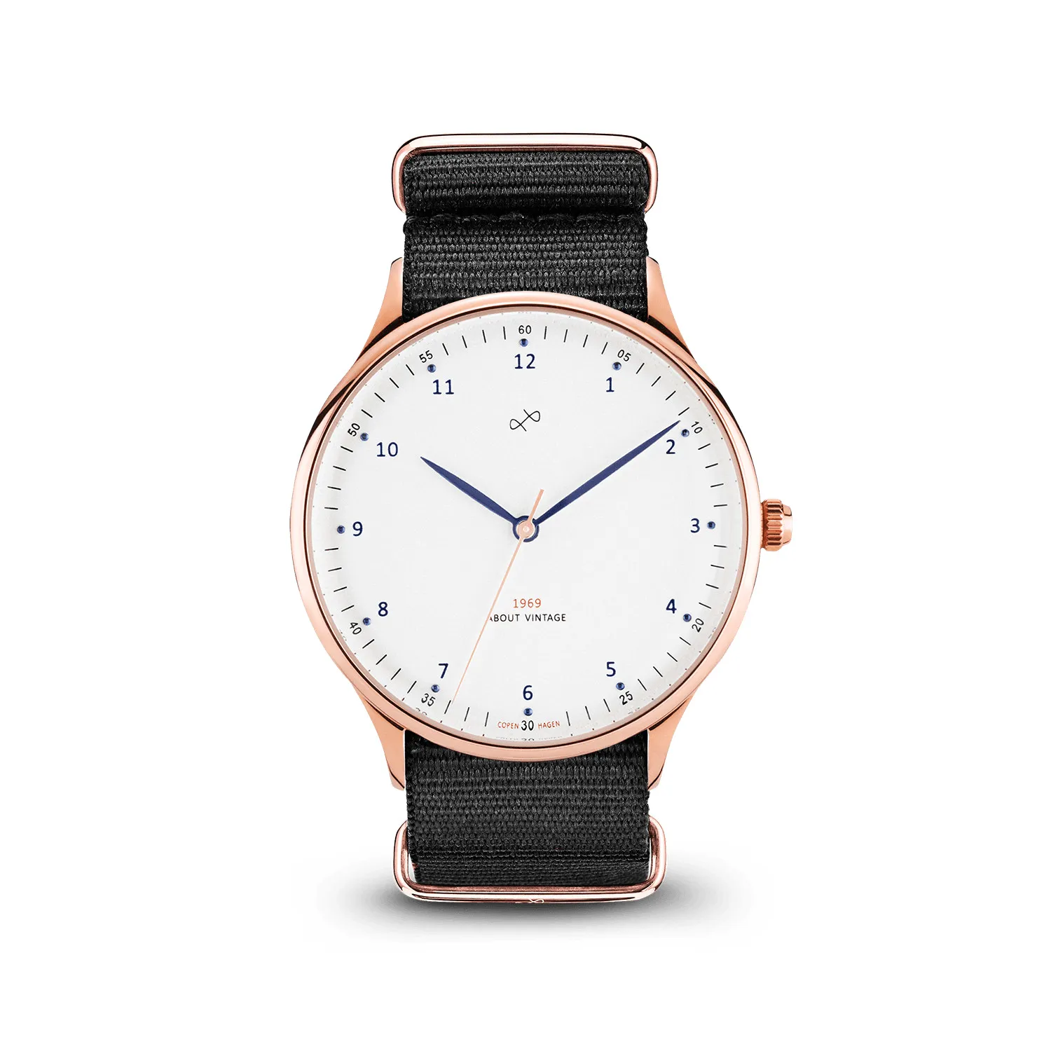 1969 Vintage, Rose Gold / White – 36mm