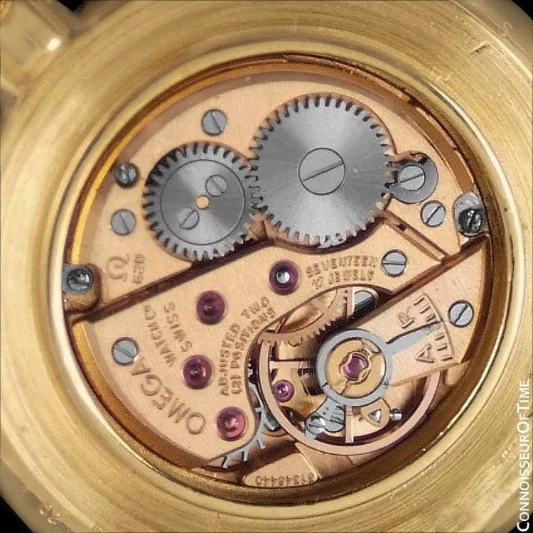 1970 Omega De Ville Mens Midsize Ultra Thin Dress Watch - 18K Gold Plated and Stainless Steel