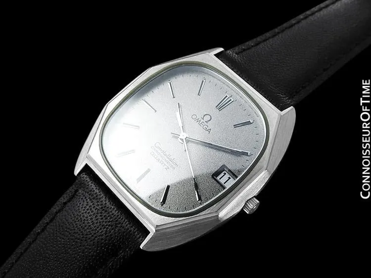 1970's Omega Constellation Chronometer Cool Vintage Mens Quartz Watch - Stainless Steel