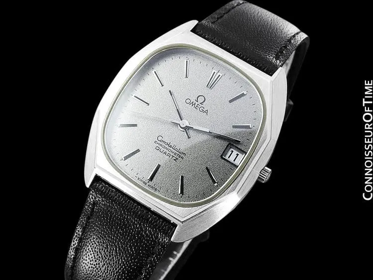 1970's Omega Constellation Chronometer Cool Vintage Mens Quartz Watch - Stainless Steel