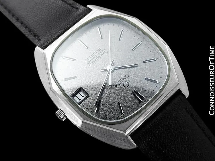 1970's Omega Constellation Chronometer Cool Vintage Mens Quartz Watch - Stainless Steel