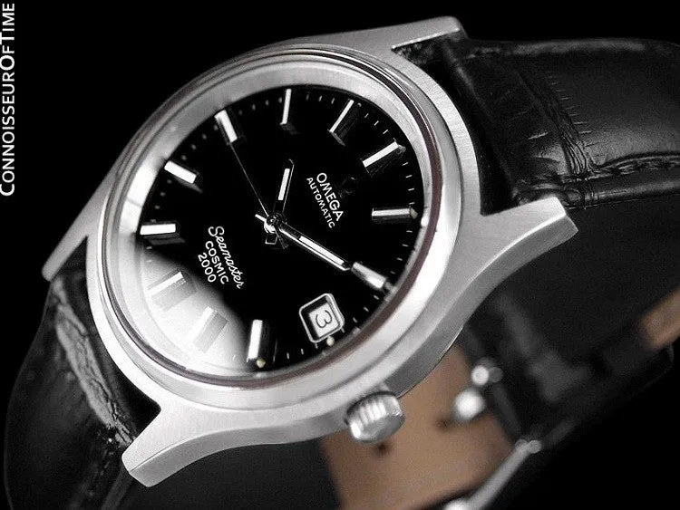 1970's Omega Seamaster Cosmic 2000 Vintage Retro Mens Dive Watch, Date - Stainless Steel