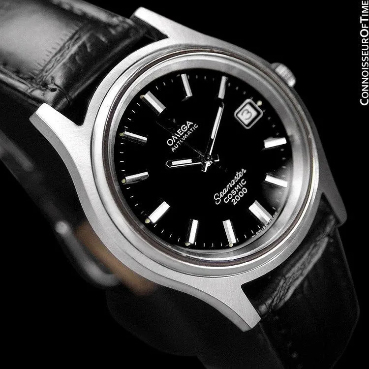 1970's Omega Seamaster Cosmic 2000 Vintage Retro Mens Dive Watch, Date - Stainless Steel
