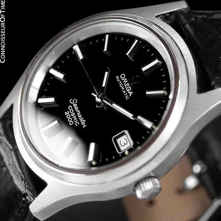 1970's Omega Seamaster Cosmic 2000 Vintage Retro Mens Dive Watch, Date - Stainless Steel