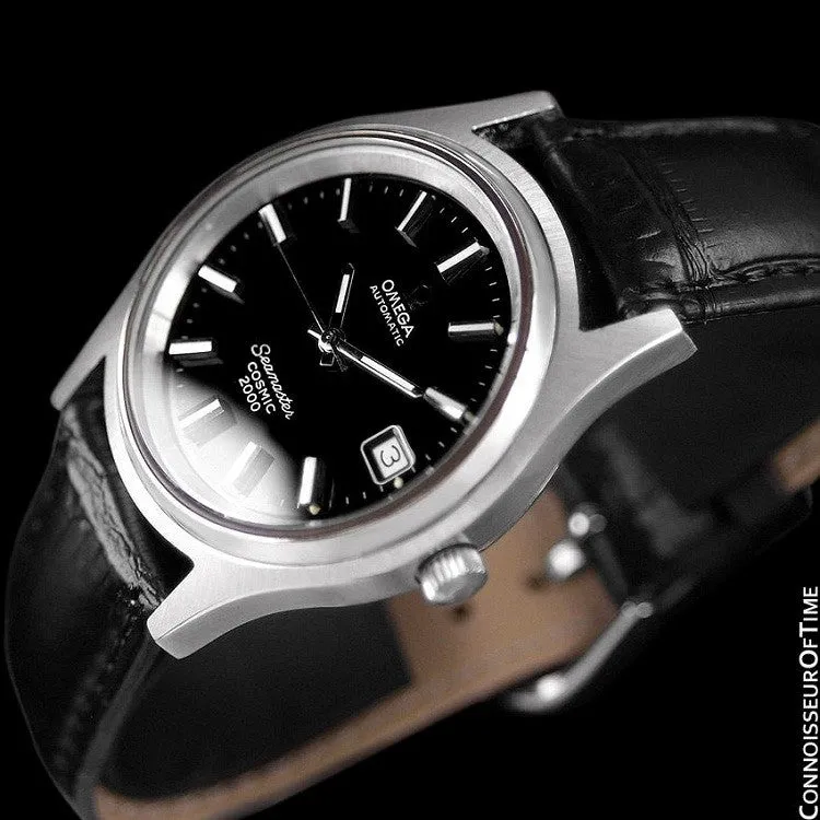 1970's Omega Seamaster Cosmic 2000 Vintage Retro Mens Dive Watch, Date - Stainless Steel