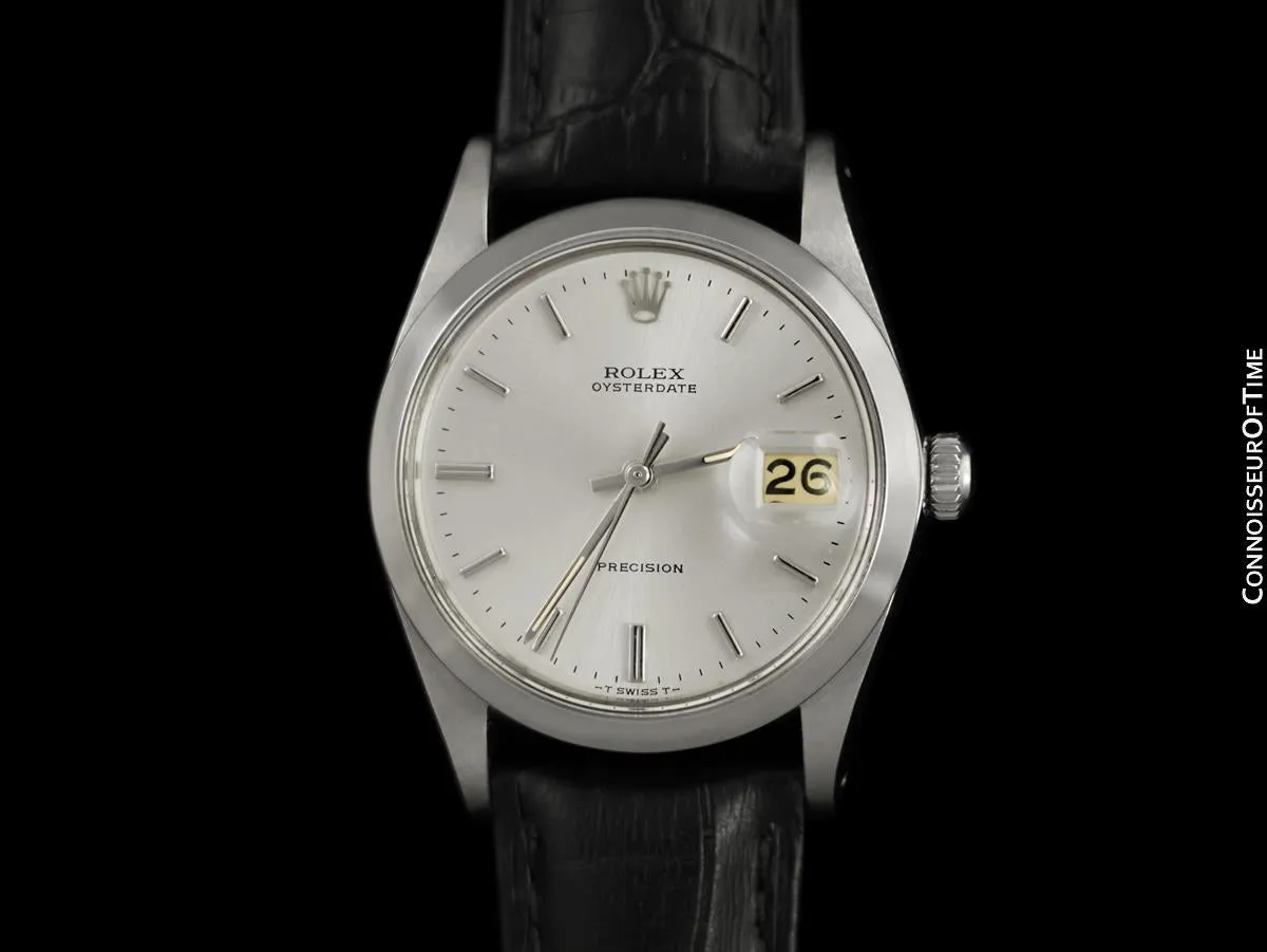 1971 Rolex Oysterdate Vintage Mens Watch with Date - Stainless Steel