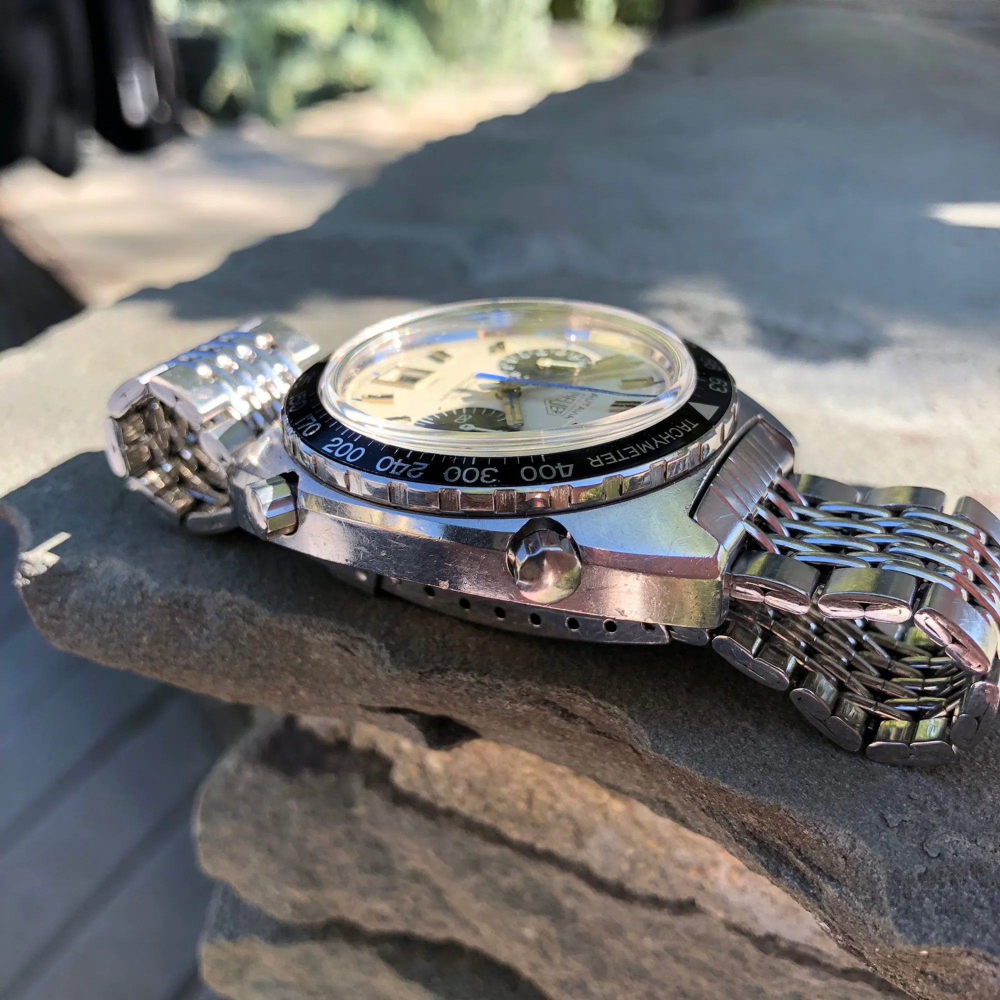 1972 Heuer Autavia 1163 Jo Siffert Mk. 6 Steel Chronograph Cal. 11 Wristwatch