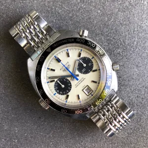 1972 Heuer Autavia 1163 Jo Siffert Mk. 6 Steel Chronograph Cal. 11 Wristwatch