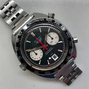 1972 Heuer Autavia 1163V Viceroy Steel Chronograph Caliber 12 Wristwatch Barn Find