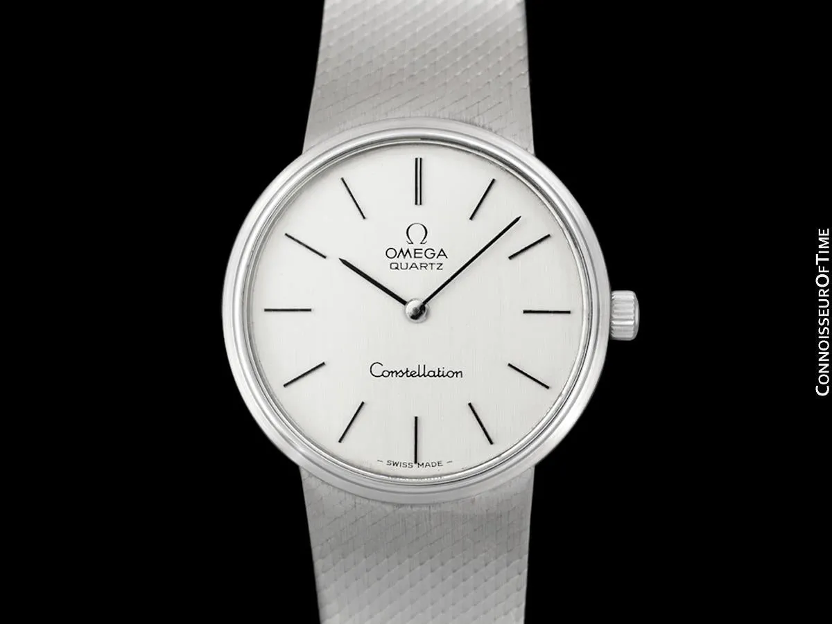 1976 Omega Constellation Vintage Mens Accuset Quartz Bracelet Watch - Stainless Steel