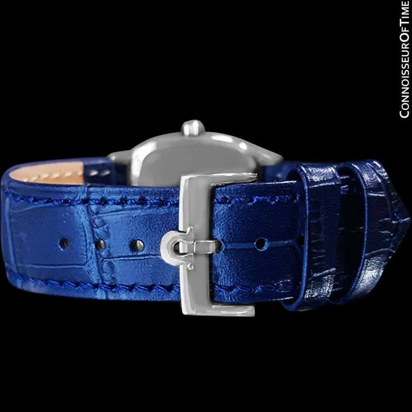 1977 Omega Constellation Mens Quartz Blue Dial Watch, Quick-Setting Hour - Stainless Steel