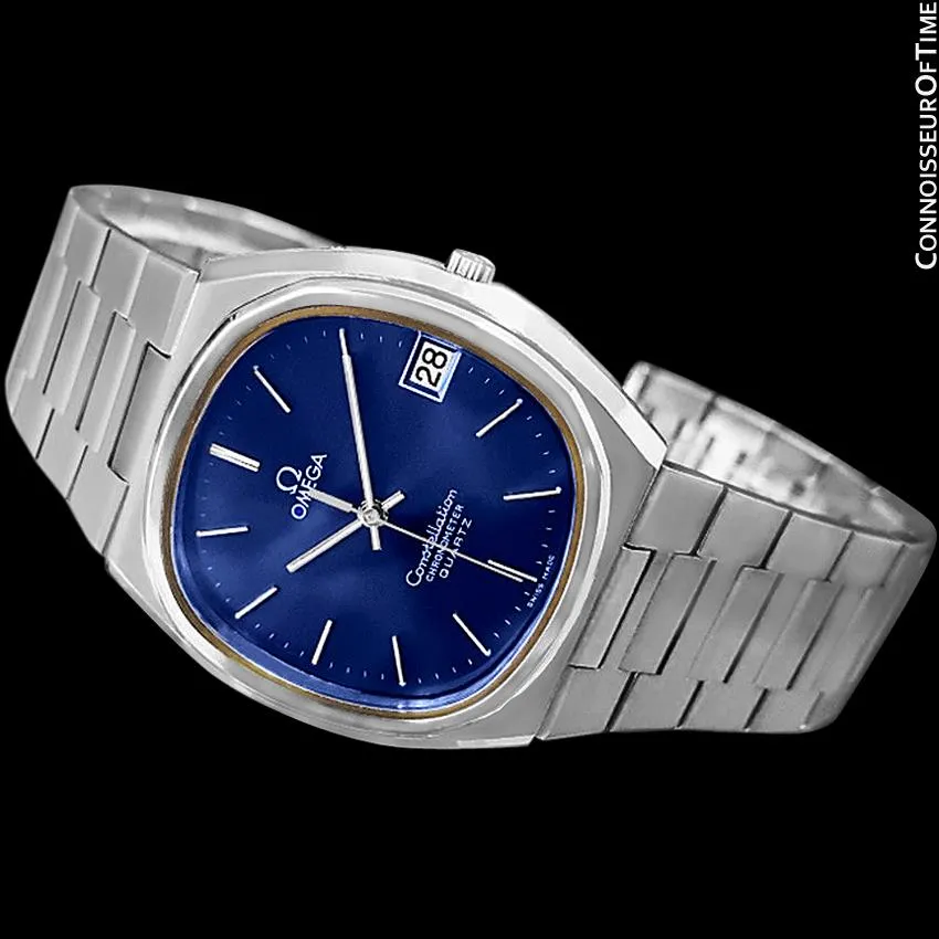 1978 Omega Constellation Chronometer Cool Vintage Accuset Mens Quartz Watch - Stainless Steel