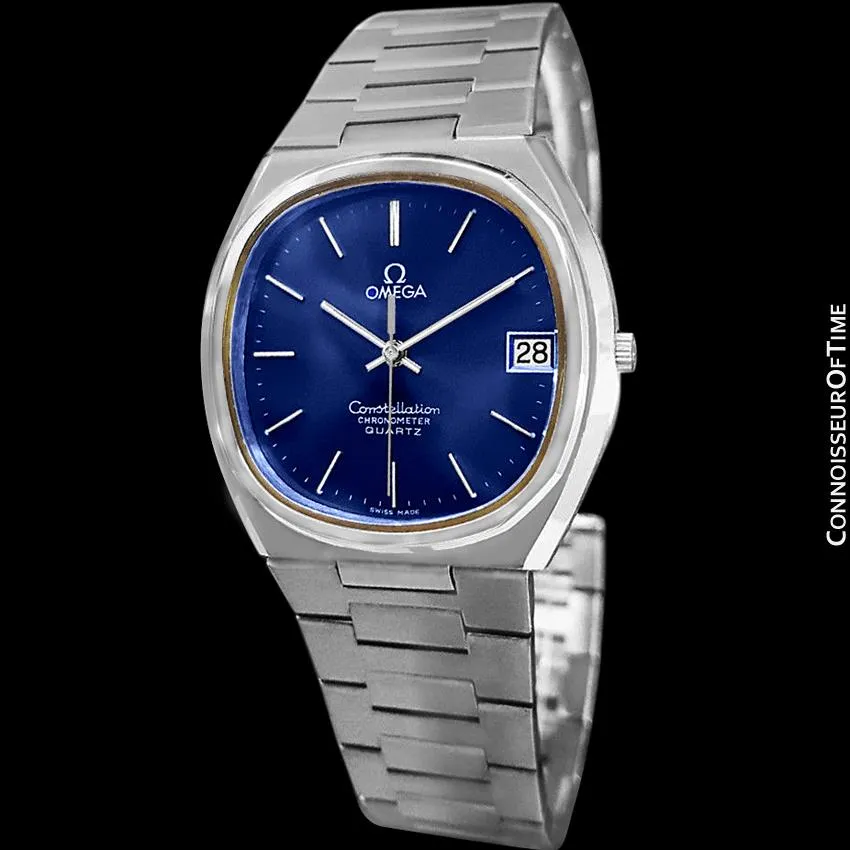 1978 Omega Constellation Chronometer Cool Vintage Accuset Mens Quartz Watch - Stainless Steel
