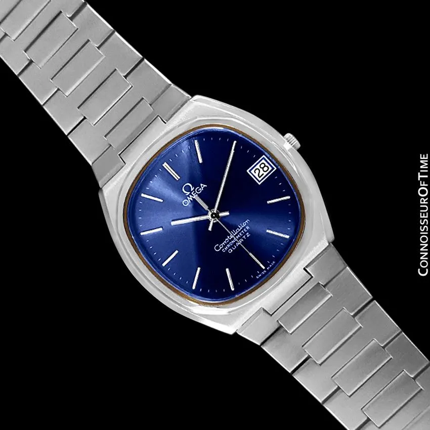 1978 Omega Constellation Chronometer Cool Vintage Accuset Mens Quartz Watch - Stainless Steel