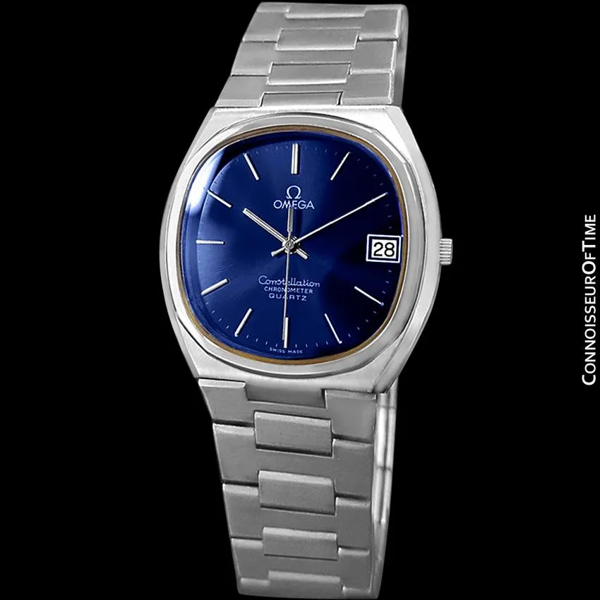 1978 Omega Constellation Chronometer Cool Vintage Accuset Mens Quartz Watch - Stainless Steel