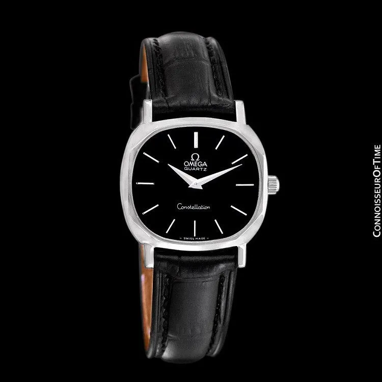 1978 Omega Constellation Mens Midsize Quartz Watch, Quick-Setting Hour - Stainless Steel